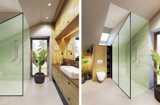 Thiết kế nội thất phòng tắm hiện đại