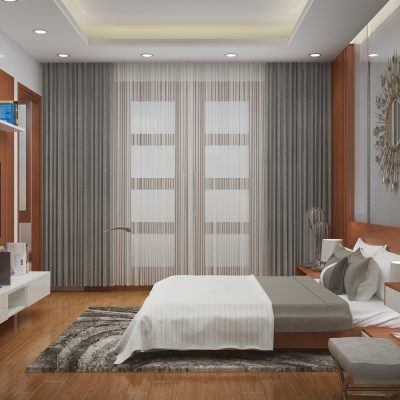 Phòng ngủ với tông màu trung tính