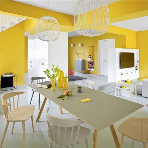 Màu vàng trong thiết kế nội thất